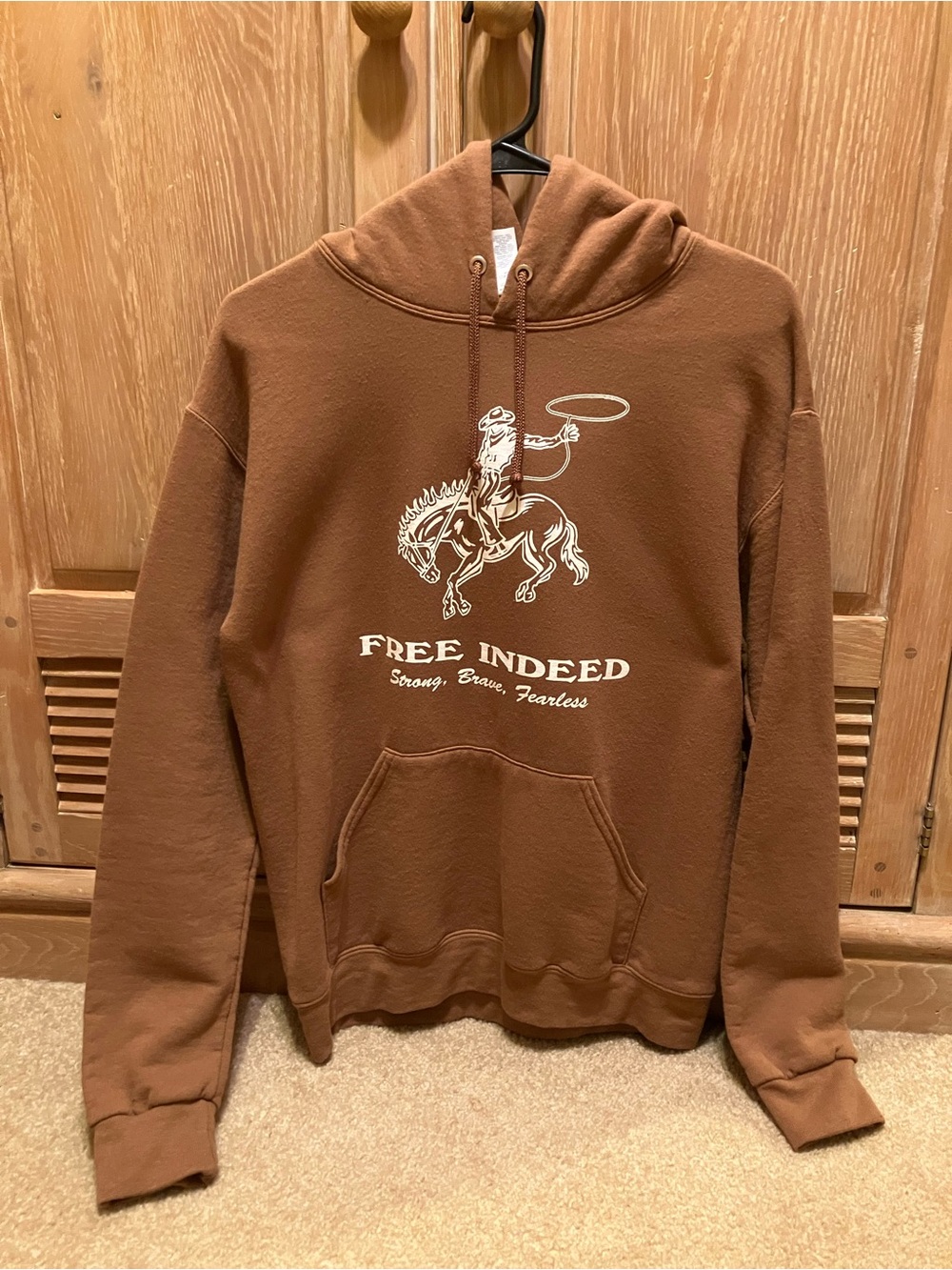 Brown Pullover Freedom Cowboy Hoodie - Men